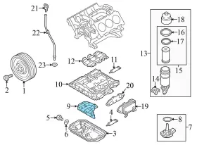 06E103138G AUDI Engine Oil Windage Tray Baffle A5 #3