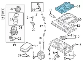 06M115287AH AUDI Oil Sump Windage Tray A6 Quattro #3