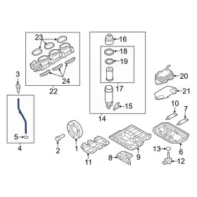 06E115630B AUDI OE Engine Oil Dipstick Tube Q7
