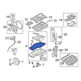 06L103649R AUDI OE Lower Engine Oil Pan Gasket Q7