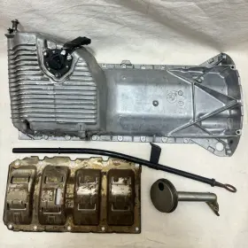 11131740340 BMW Oil Pan Front Sump Dipstick Tube Swap E34 M50