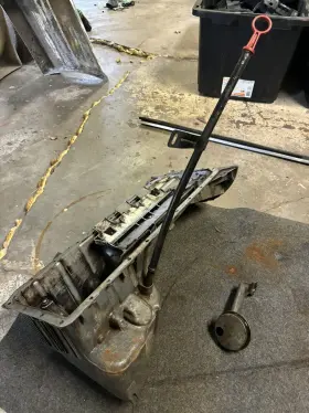 174339225 BMW Oil Pan Sump Dipstick Swap E34 E38 M50 M52 E28 #2