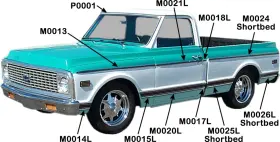 M0018L-69 BROTHERS TRUCKS Molding Upper Left