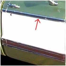 MF040LH BROTHERS TRUCKS Door Molding Upper Left
