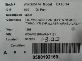 311-00830 CADILLAC Oil Pan Upper Catera #3