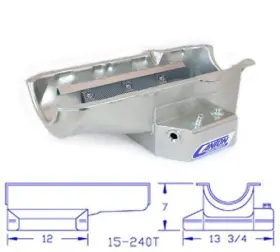 15-240MBLK CANTON Race Oil Pan Rear Pump C4 Road Corvette #3 15-240MBLK CANTON Race Oil Pan Rear Pump C4 Road Corvette #3