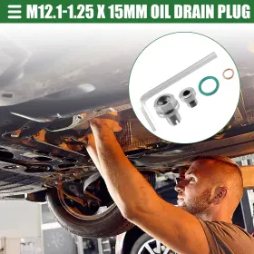 726215258455 CARPOPART Tapping Oil Drain Plug Piggyback Steel #2