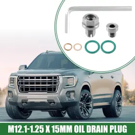 726215258455 CARPOPART Tapping Oil Drain Plug Piggyback Steel