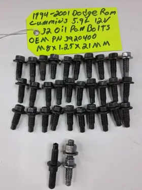 3920400 DODGE Oil Pan Bolts Clean Ram Cummins 3920400 DODGE Oil Pan Bolts Clean Ram Cummins