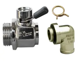 EZ107-L001-HC58 EZ OIL DRAIN Valve Elbow Nipple Trans Am