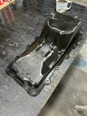 F4SE-6675-AP FORD Oil Pan XR7 Lx Mercury Thunderbird Cougar