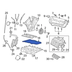 3W4Z6710DA FORD OE Engine Oil Pan Gasket Fusion
