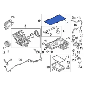 BC3Z6710A FORD OE Upper Engine Oil Pan Gasket F-250 BC3Z6710A FORD OE Upper Engine Oil Pan Gasket F-250