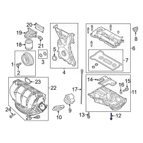 W706284S437 FORD OE Engine Oil Pan Bolt Focus