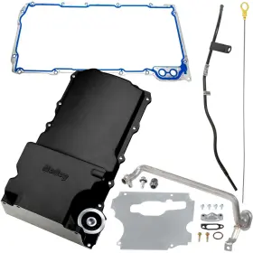 302-1BKK1 HOLLEY Ls Engine Retrofit Oil Pan Carbon Ceramic