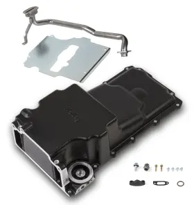 302-2BK HOLLEY Ls Swap Oil Pan Carbon Ceramic Front