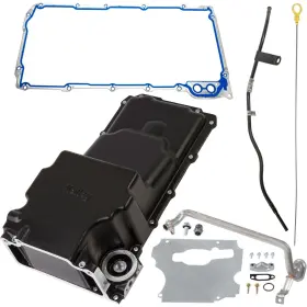 302-2BKK1 HOLLEY Ls Engine Retrofit Oil Pan Kit Camaro Nova
