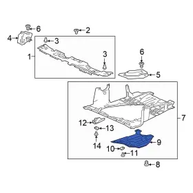 74116TVAA00 HONDA OE Front Engine Oil Drain Plug Access Cover