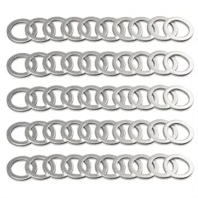Jingnan Jn-1050-50p Aluminum Oil Drain Plug Crush Washers Gaskets For Mazda 50pcs M14