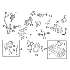 B6F410428 MAZDA OE Rear Engine Oil Pan Gasket Miata