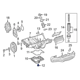 1780140300 MERCEDES-BENZ OE Lower Engine Oil Drain Plug Amg