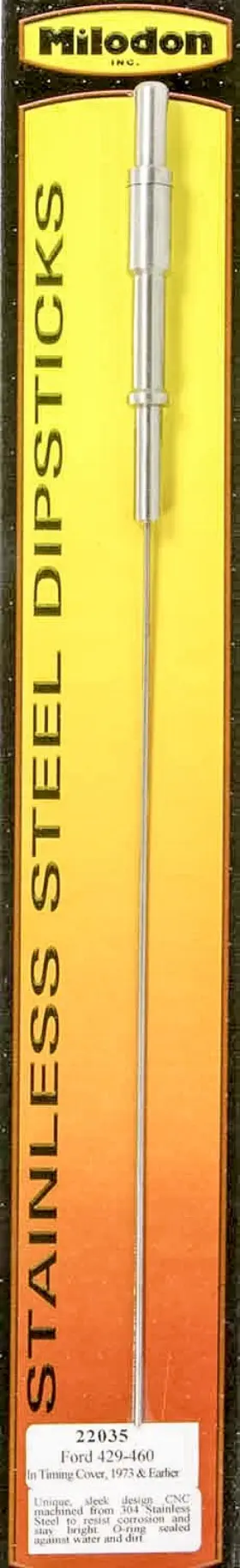 22035 MILODON Steel Timing Cover Dipstick 429 Ford