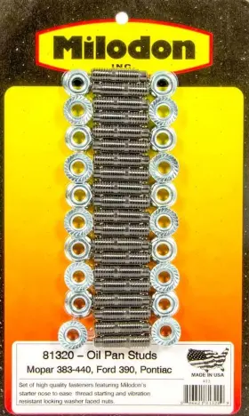 81320 MILODON Oil Pan Stud Wedge Kit 440 Chrysler Hemi