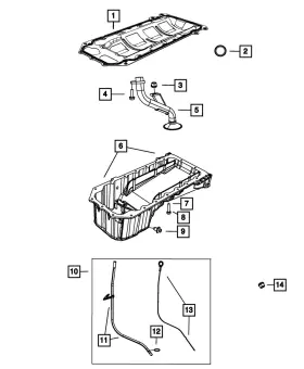 53010789AB MOPAR Engine Oil Pan