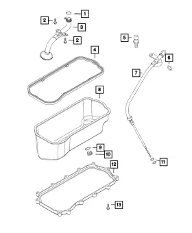 68101928AA MOPAR Engine Oil Pan Frame 2500
