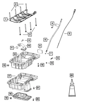 68161420AB MOPAR Engine Oil Pan Lower Cherokee