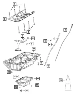 68313581AB MOPAR Engine Oil Pan