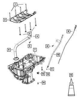 68332785AB MOPAR Engine Oil Pan 1500