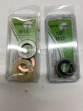 Needa 653336 M12 M14 Oil Drain Plug Gasket Washer Assortment 7pc 652745