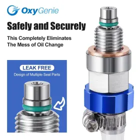 OGA-05 OXYGENIE Oil Drain Valve Magnetic Steel Plug Mess #3