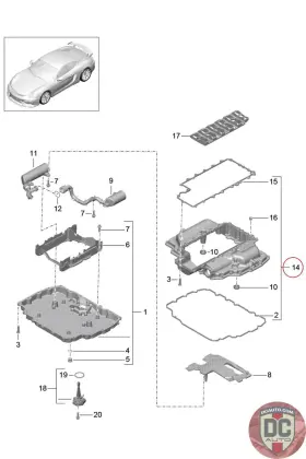 9A110703120 PORSCHE Upper Oil Pan Boxster Cayman