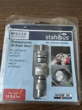 SB-210111-S-RC-SW STAHLBUS Engine Oil Drain Plug Valve Race