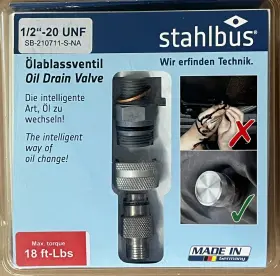 SB-210711-S-NA STAHLBUS Engine Oil Drain Plug Valve Unf