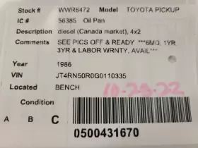 311-56385 TOYOTA Oil Pan Diesel 2WD #3