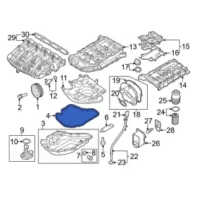 06K103649H VOLKSWAGEN OE Lower Engine Oil Pan Gasket Jetta