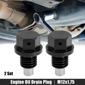 723115454895 X-AUTOHAUX Set Oil Drain Plug Alloy Washer Car