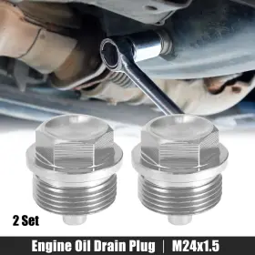 723115455250 X-AUTOHAUX Set Oil Drain Plug Alloy Washer Car
