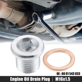 60-01-543-033 X-AUTOHAUX Steel Engine Oil Drain Plug Screw