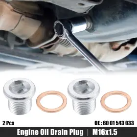 60-01-543-033 X-AUTOHAUX Engine Oil Drain Plug Screw Gasket