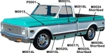 Brothers Trucks M0018l-69 Cab Molding - Upper Black Left. Fixed Price $31.04.