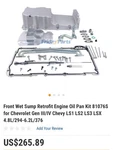 Oil Pan 81076s For Chevy. Fixed Price $135.00.