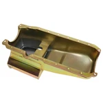 Summit Racing Oil Pan Steel Gold Zinc 7 Qt. Chevy Small Block Each. Fixed Price $167.99.