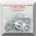 Lot 50 Aluminum Oil Drain Plug Gasket Id:20mm Od:28mm 20-28 Mm. Fixed Price $15.87.