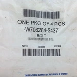 Ford Parts W706284-s437 Bolt - Pack Of 4 Msrp: $44.00. Fixed Price $37.40.