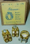 10 Vintage Car Restoration Sherman 3/4" I.d. 3/8" Brass 3-ply Water Hose Clamps. Fixed Price $59.95.