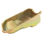 Summit Racing G3542 Oil Pan Steel Gold Zinc 4 Qt. Pontiac V8 Each. Fixed Price $111.98.